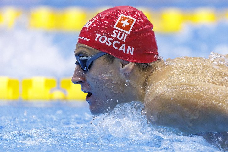 Marius Toscan a terminé 5e du 400 m 4 nages aux Européens © KEYSTONE/PATRICK B. KRAEMER