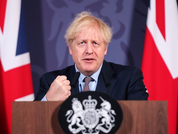 Le Premier ministre britannique Boris Johnson a promis que son pays resterait l'"ami", "l'allié" et "le premier marché" des Européens. © KEYSTONE/EPA/Pippa Fowles / No10 Downing Street HANDOUT