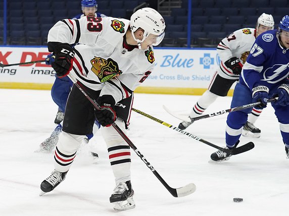 Kurashev (23) a connu la défaite pour ses débuts en NHL © KEYSTONE/AP/Chris O'Meara