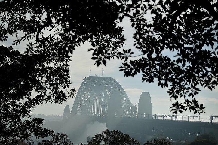 Dimanche matin, la fumée s'était déjà fait sentir dans la ville de Sydney (archives). © KEYSTONE/EPA/JOEL CARRETT