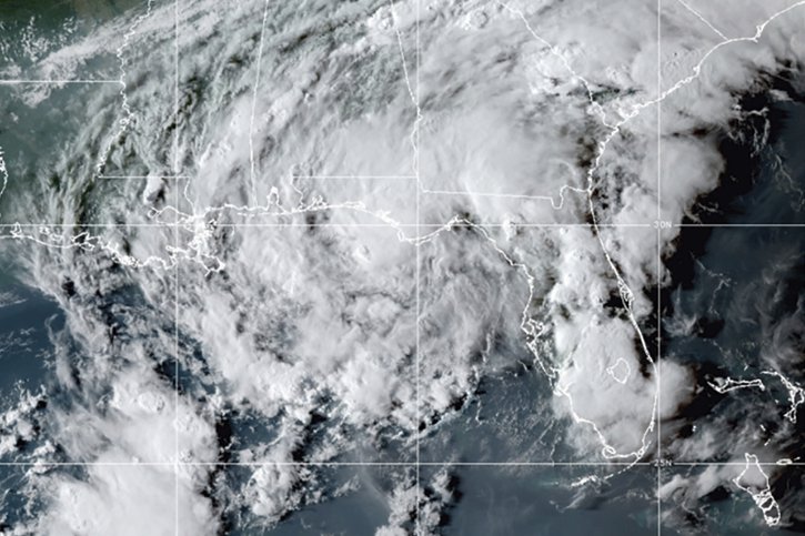 La tempête Mindy a touché la Floride, quelques heures seulement après s'être formée dans le golfe du Mexique. © KEYSTONE/AP