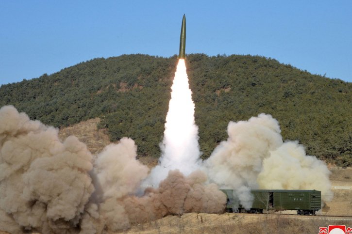 Il s'agit du quatrième essai de missile de la Corée du Nord en janvier (archives). © KEYSTONE/EPA/KCNA