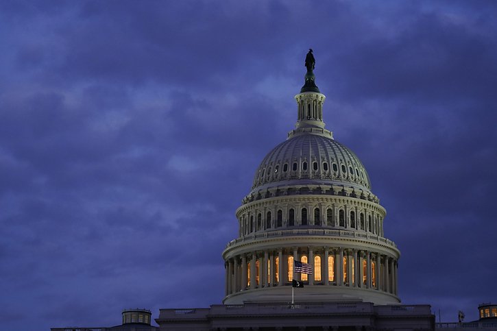Peu après avoir ordonné mercredi l'évacuation du Capitole, siège du Congrès à Washington, en raison d'une menace aérienne potentielle, la police a levé l'alerte (archives). © KEYSTONE/AP/Patrick Semansky