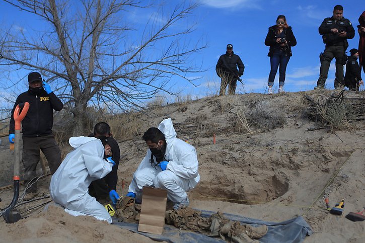 De nombreuses fosses communes clandestines ont été découvertes au Mexique (archives). © KEYSTONE/EPA EFE/LUIS TORRES