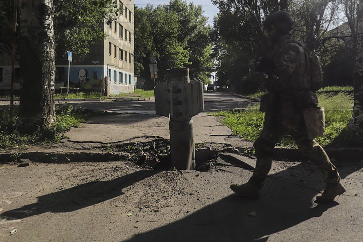 La situation reste confuse à Severodonetsk, où des combats font rage depuis plusieurs jours. © KEYSTONE/EPA/STR