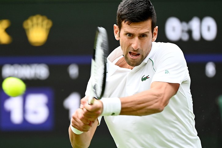 Novak Djokovic n'a pas eu la partie facile. © KEYSTONE/EPA/ANDY RAIN