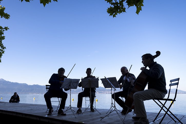 Le Quatuor Sine Nomine de Lausanne présentera la création du compositeur norvégien Tze Yeung Ho, lauréat du concours de composition 2021 du FIMS Fribourg (archives). © KEYSTONE/LAURENT GILLIERON