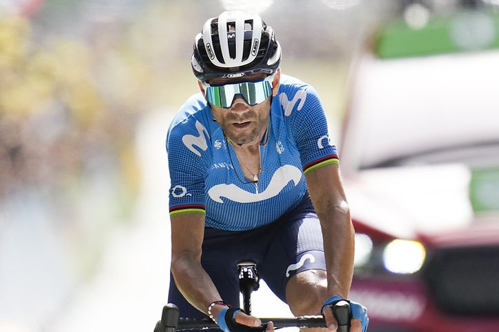 Alejandro Valverde a été heurté par une voiture à l'entraînement © KEYSTONE/AP/Christophe Ena