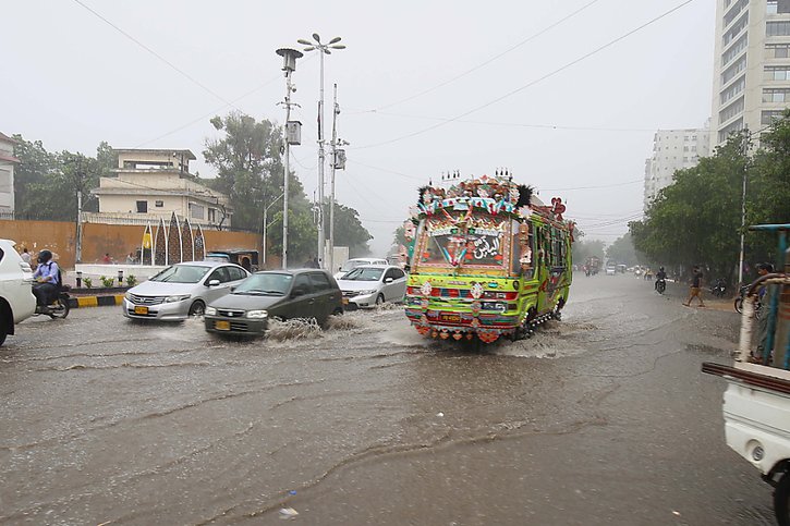 La mousson a déjà fait 77 morts au Pakistan cette saison. © KEYSTONE/EPA/SHAHZAIB AKBER