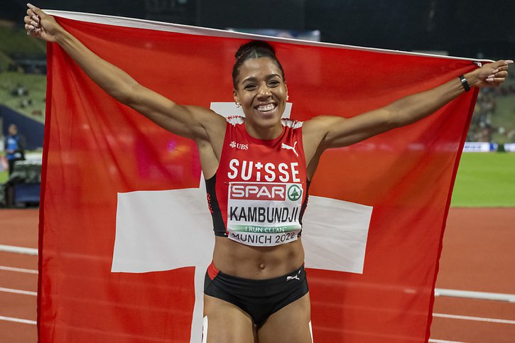 Mujinga Kambundji championne d'Europe du 200 m © KEYSTONE/GEORGIOS KEFALAS