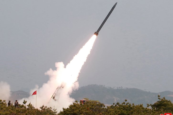 La Corée du Nord a déjà procédé à de nombreux tirs de missiles en 2022 (archives). © KEYSTONE/AP KCNA via KNS