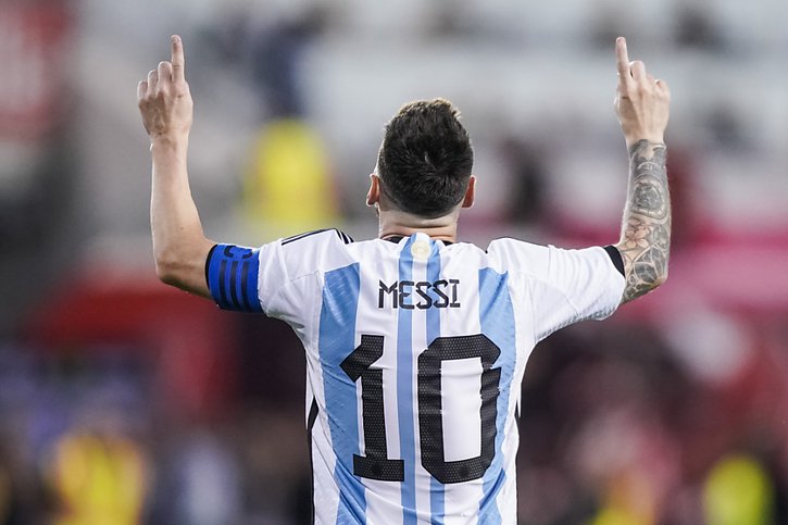 Messi a signé un doublé pour sa 100e victoire en sélection © KEYSTONE/AP/Eduardo Munoz Alvarez