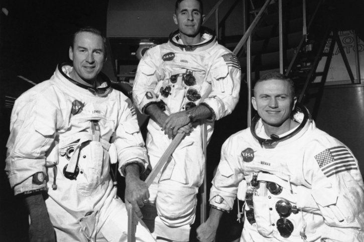 Frank Borman (à droite sur le cliché) a commandé la légendaire mission Apollo 8, la première à s'être mise en orbite autour de la Lune (archives). © KEYSTONE/AP