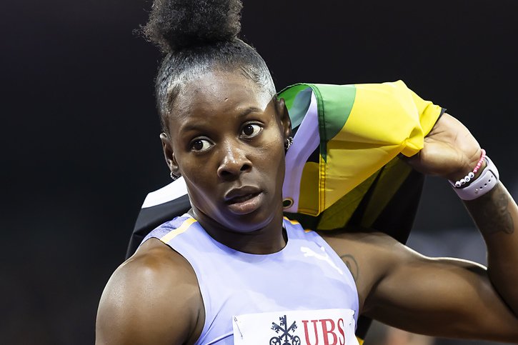 Shericka Jackson a remporté le 100 m des sélections jamaïcaines © KEYSTONE/MICHAEL BUHOLZER
